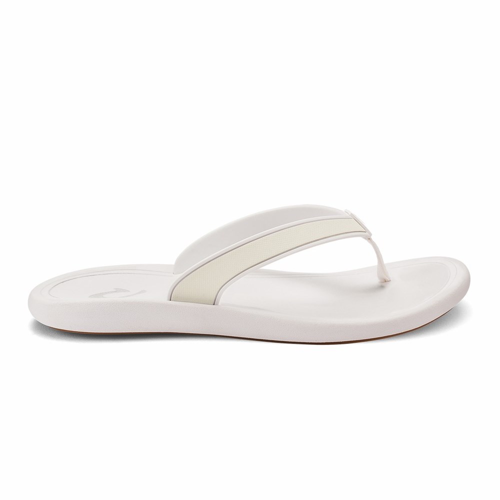 White OluKai Kāpehe Women\'s Sandals | 26843-AYEB