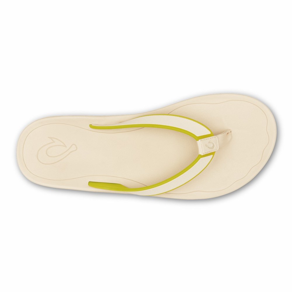 White OluKai Kōko‘o Men's Sandals | 37856-ZLUT