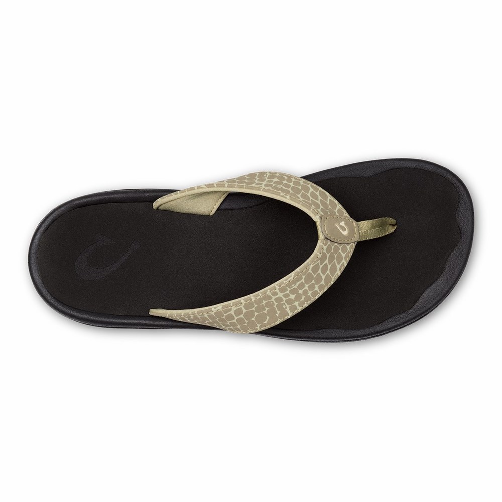 White OluKai ‘Ohana Pa‘i Women's Sandals | 23958-BJIV