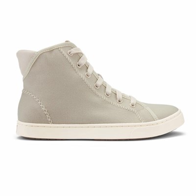 Beige OluKai Pīlahi Women's Sneakers | 72569-DMYU