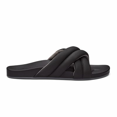 Black OluKai Hila Women's Sandals | 10832-YLMK