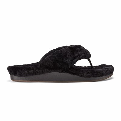 Black OluKai Kīpe'a Heu Women's Sandals | 72456-RSLK