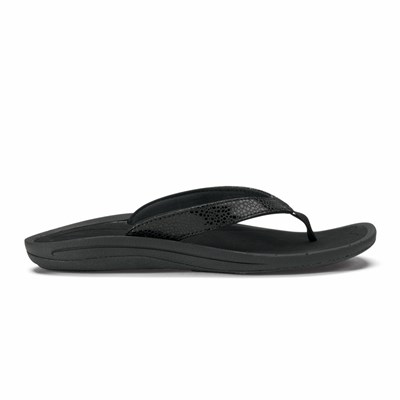 Black OluKai Kūlapa Kai Women's Sandals | 67129-ILZV