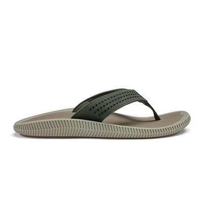 Black OluKai Ulele Men's Sandals | 43629-LCNG