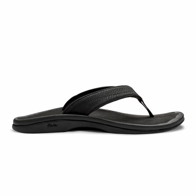 Black OluKai ‘Ohana Women's Sandals | 24619-ZPWF