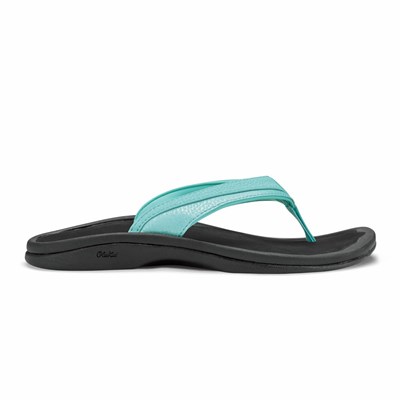 Black OluKai ‘Ohana Women's Sandals | 50971-ZQHU