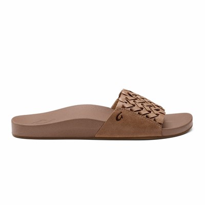 Brown OluKai Kāmola Women's Sandals | 25873-DLJK