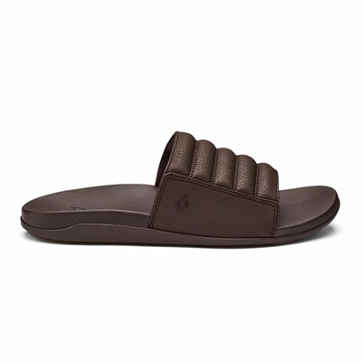 Brown OluKai Maha 'Olu Men's Sandals | 98063-EFDG