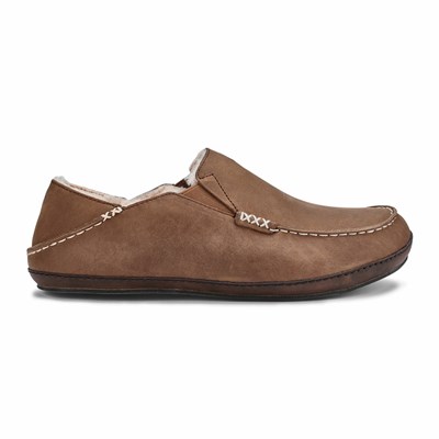 Brown OluKai Moloā Slipper Men's Slippers | 45097-HXGA