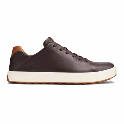 Brown OluKai Wai‘alae Men's Golf Shoes | 82413-SXAI