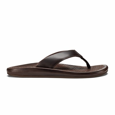 Brown OluKai ‘Ilikai Men's Sandals | 12354-HZMY