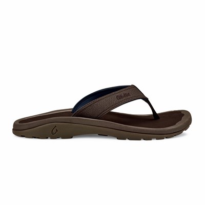 Brown OluKai ‘Ohana Men's Sandals | 65478-EXOR