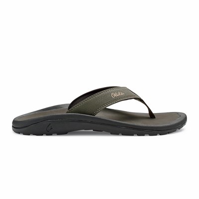 Brown OluKai ‘Ohana Men's Sandals | 83579-LWFB