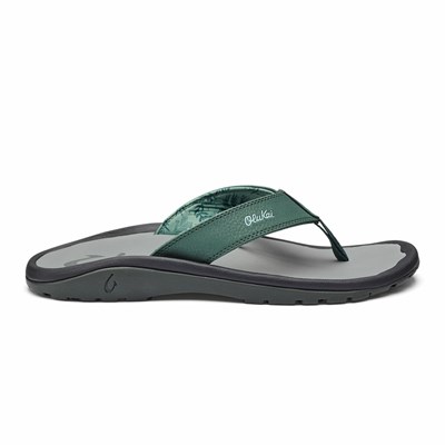 Deep Green OluKai ‘Ohana Men's Sandals | 58123-ZQOV