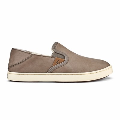 Grey Brown Grey OluKai Pehuea Heu Women's Sneakers | 61328-RNAB