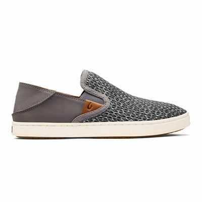 Grey OluKai Pehuea Pa‘i Women's Sneakers | 02346-BRYK