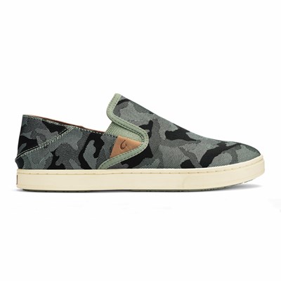 Olive / Camo OluKai Pehuea Pa‘i Women's Sneakers | 29581-GYZW