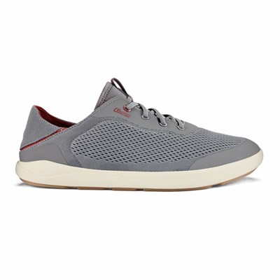 Red OluKai Moku Pae Men's Sneakers | 92463-LZBE