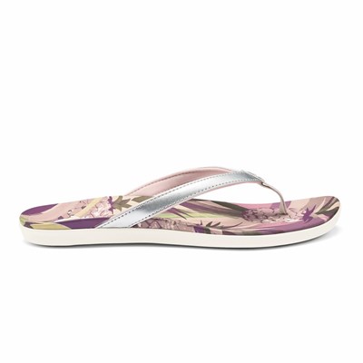 Silver OluKai Ho‘ōpio Hau Women's Sandals | 40358-HGMU