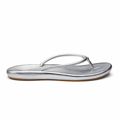 Silver OluKai Huawai Women's Sandals | 01276-DLUM