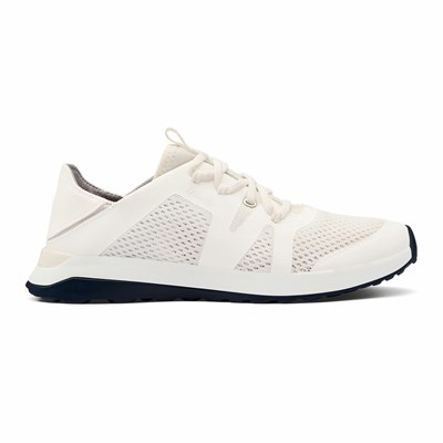 White OluKai Huia Women's Sneakers | 98057-KGNL