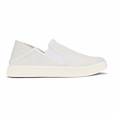 White OluKai Ki‘ihele Women's Sneakers | 24890-OYTM