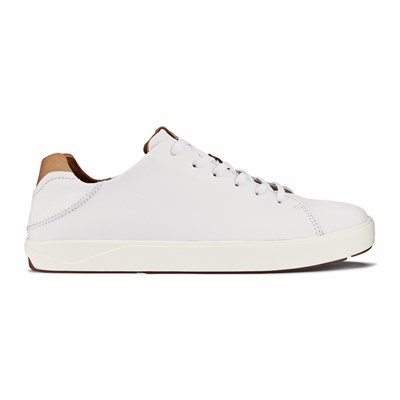 White OluKai Lae‘ahi Lī ‘Ili Men's Sneakers | 98401-VQEI